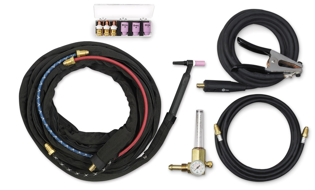 Miller Linde style TIG Torch Accessory Kit W-280 Series Water cooled. 25ft. 195 amp